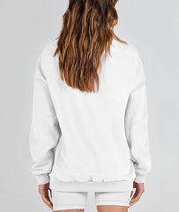 Women's Slit Mock Neck Oversized Sweatshirt (Buy 2 Free Shipping)
