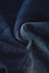 Button Up Roll Hem Straight Leg Jeans