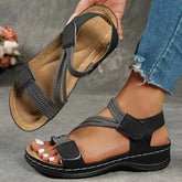 Vintage Leather Fisherman Sandals for Women - Comfortable Closed Toe Summer Walking Shoes