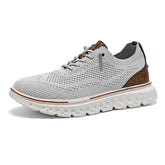 Men’s Knit Oxford Shoes – Lightweight Breathable Dress Sneakers