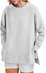 Women's Side Zipper Oversized Sweatshirt (Buy 2 Free Shipping)