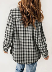 Women's Flannel Plaid Fleece Hooded Jacket (Buy 2 Free Shipping)