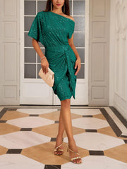 Women's Off Shoulder Sequins Bodycon Dress (Buy 2 Free Shipping)