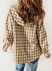 Women's Flannel Plaid Fleece Hooded Jacket (Buy 2 Free Shipping)