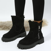 Women's Plush-Lined Ankle Martin Zipper Boots ( BUY 2 FREE SHIPPING )