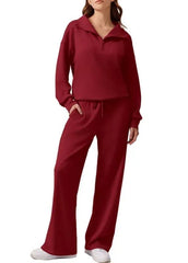 Women's Oversized Sweatshirt Wide Leg Pants Two Piece Set (Buy 2 Free Shipping)