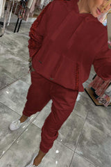 Women’s Sequined Hooded Casual Suit – Stylish & Comfortable Set