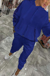 Women’s Sequined Hooded Casual Suit – Stylish & Comfortable Set