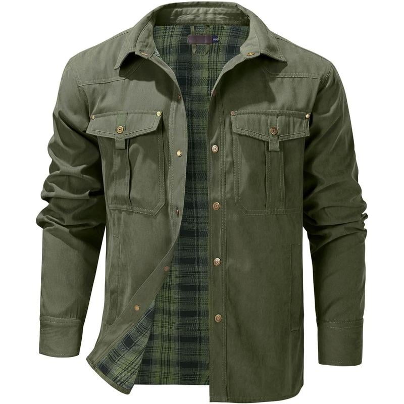 ⚡Hot Sales 49% OFF🔥Men's Flannel Lined Shacket Jacket