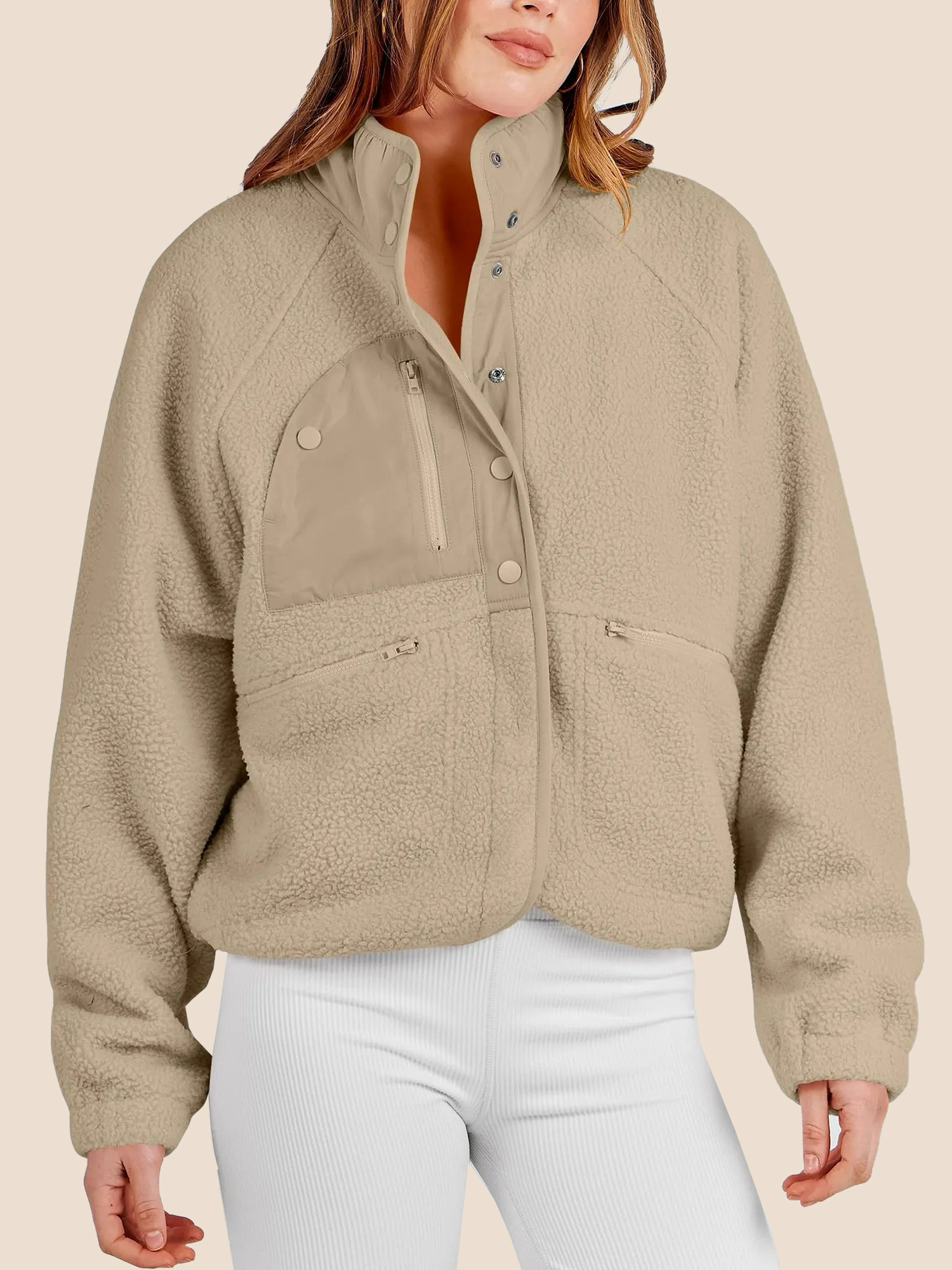 Women's  Button Down Fuzzy Fleece Jacket (Buy 2 Free Shipping)