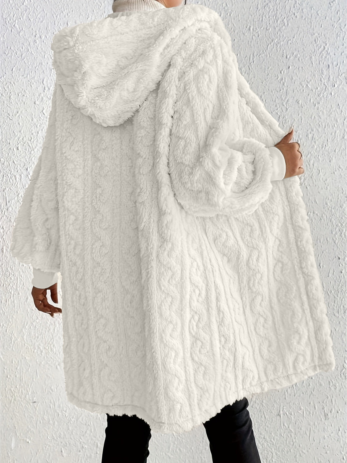 Women's Plush Fleece Soft Midi-Length Jacket with Pockets (Buy 2 Free Shipping)