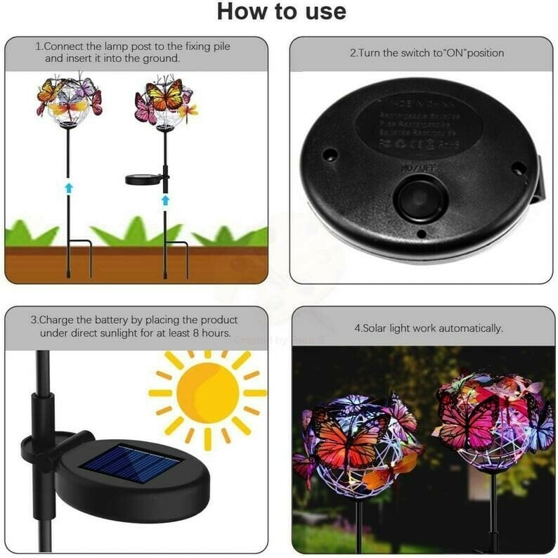 Solar Stake Lights Butterflies Decor Lights ( BUY 1 GET 1 FREE )