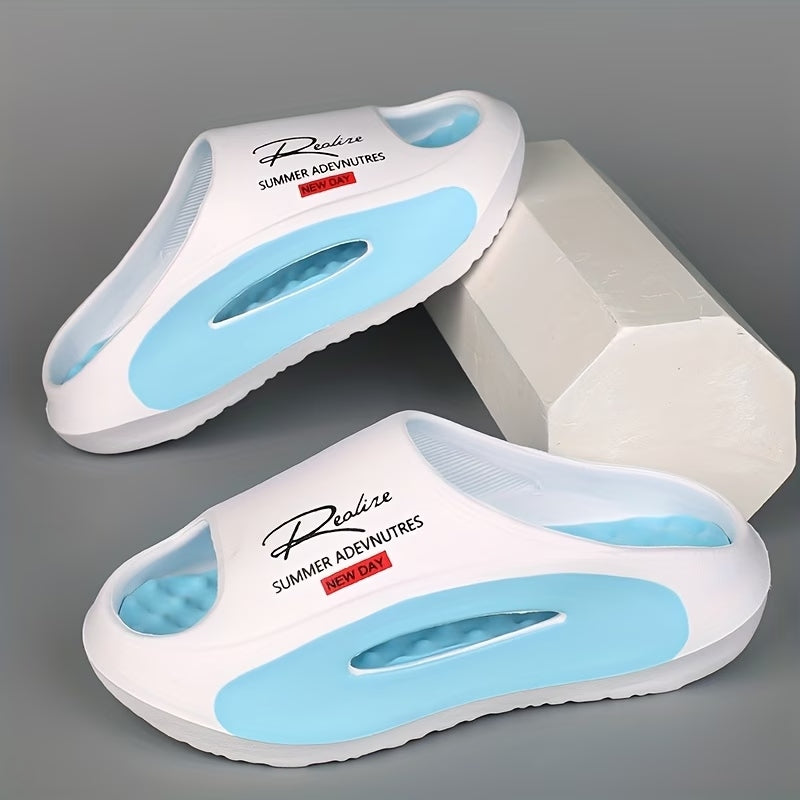 Men's EVA Cloud Slides | Thick-Soled Non-Slip Summer Slippers for Beach & Shower