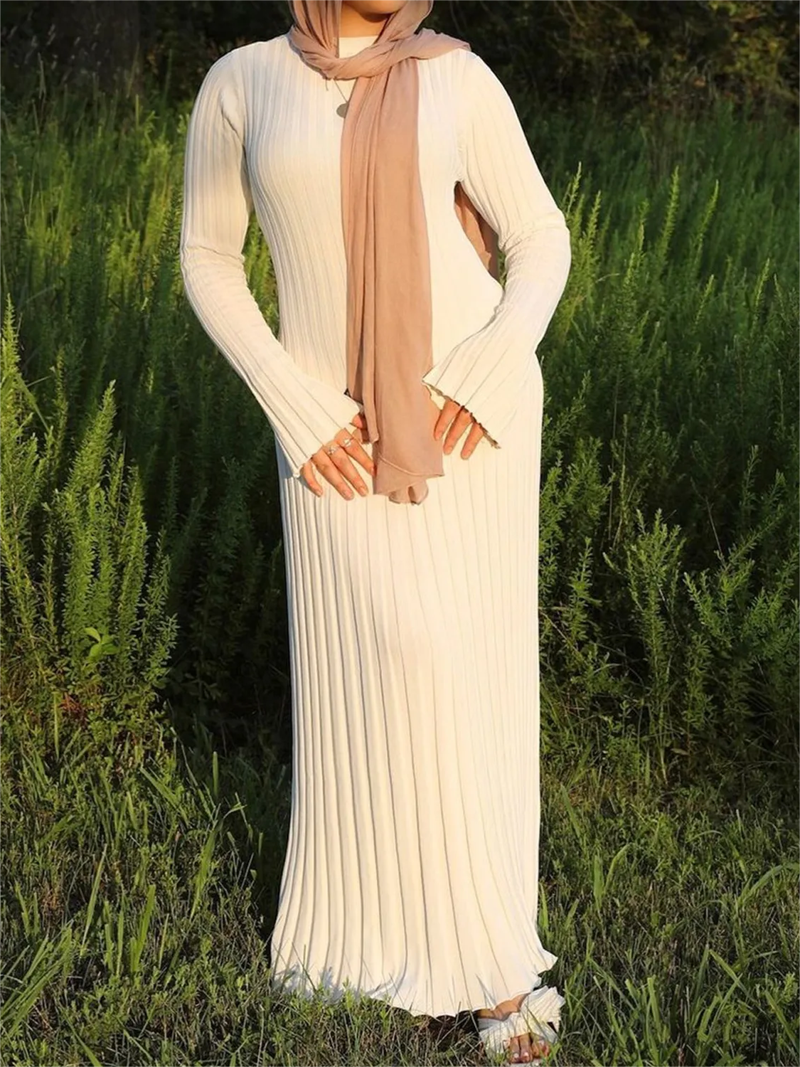 Fall New Sleeved Knit Midi Dress (Buy 2 Free Shipping)