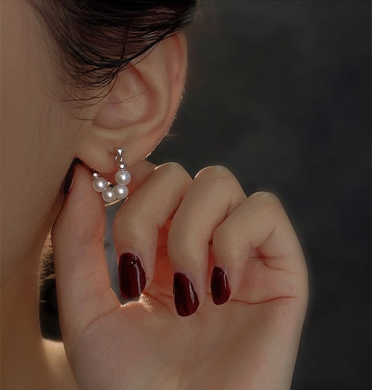 Sterling Silver Baroque Freshwater Pearl Stud Earrings