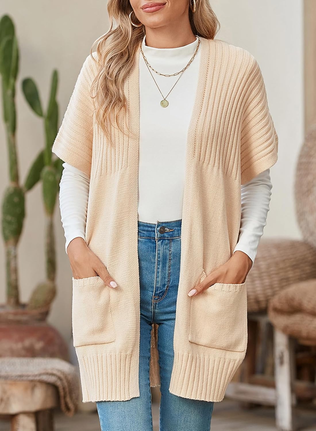 Women's Lightweight Short Sleeve Knitted Cardigan (Buy 2 Free Shipping)