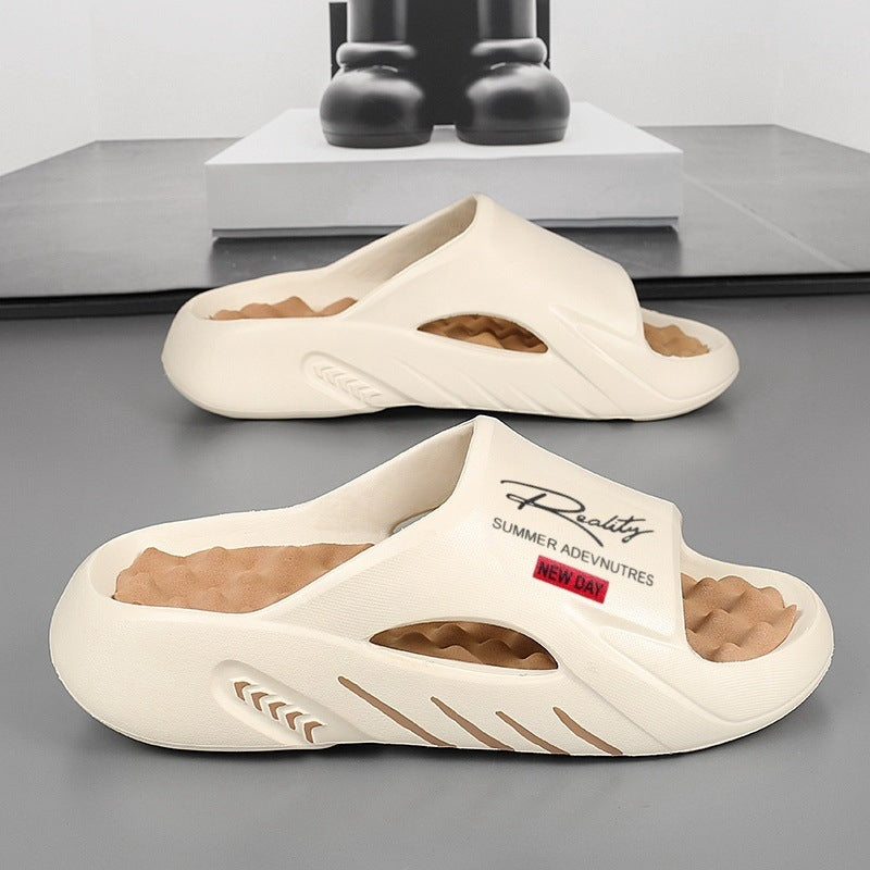 Men's EVA Cloud Slides | Thick-Soled Non-Slip Summer Slippers for Beach & Shower