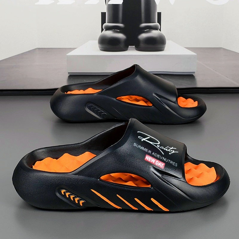 Men's EVA Cloud Slides | Thick-Soled Non-Slip Summer Slippers for Beach & Shower