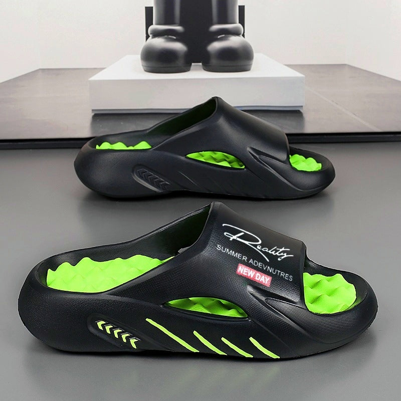 Men's EVA Cloud Slides | Thick-Soled Non-Slip Summer Slippers for Beach & Shower