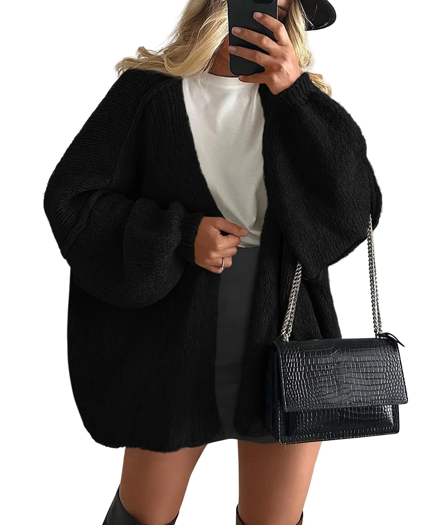 Women's Oversized Lantern Sleeve Sweater Cardigan (Buy 2 Free Shipping)