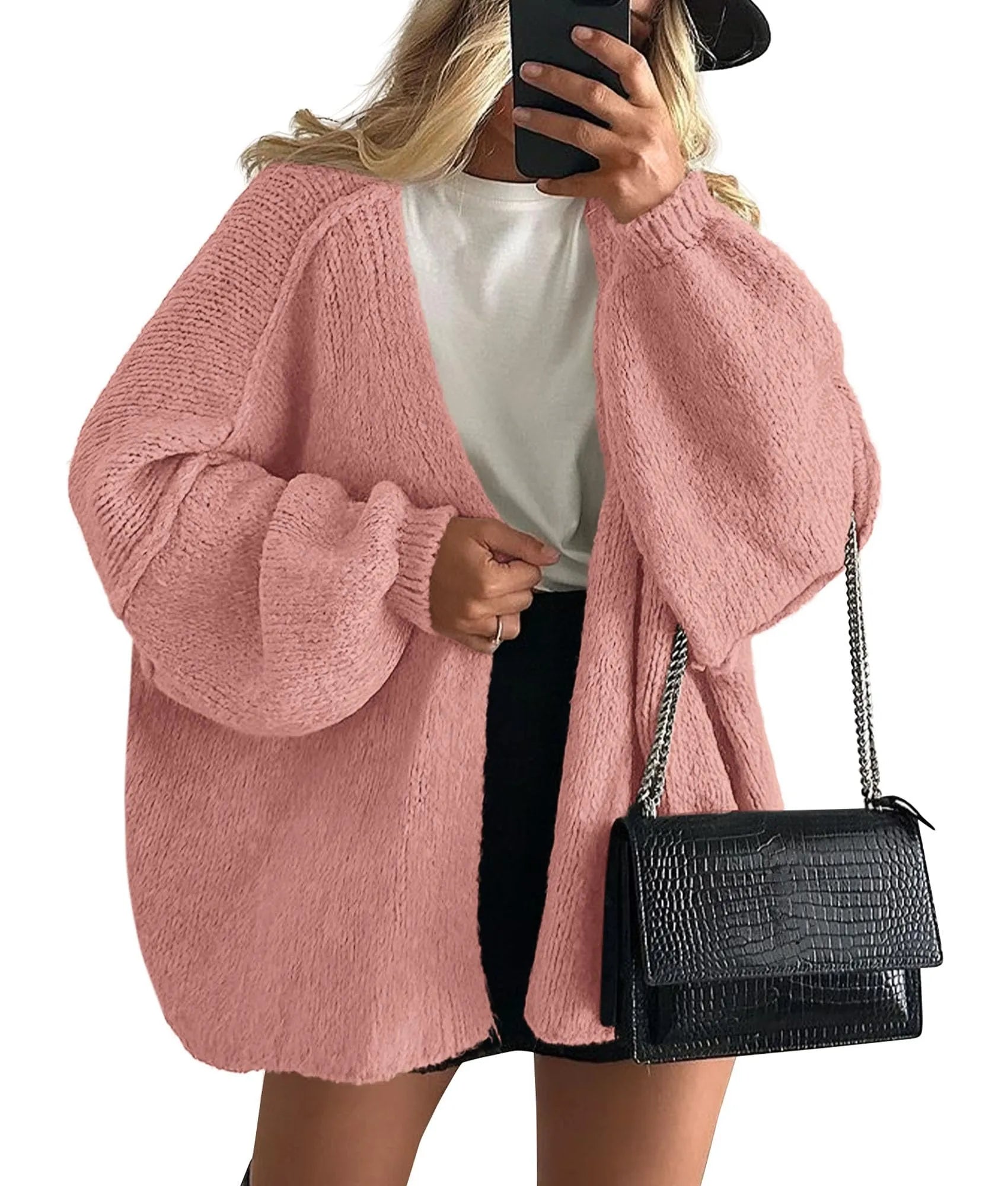 Women's Oversized Lantern Sleeve Sweater Cardigan (Buy 2 Free Shipping)