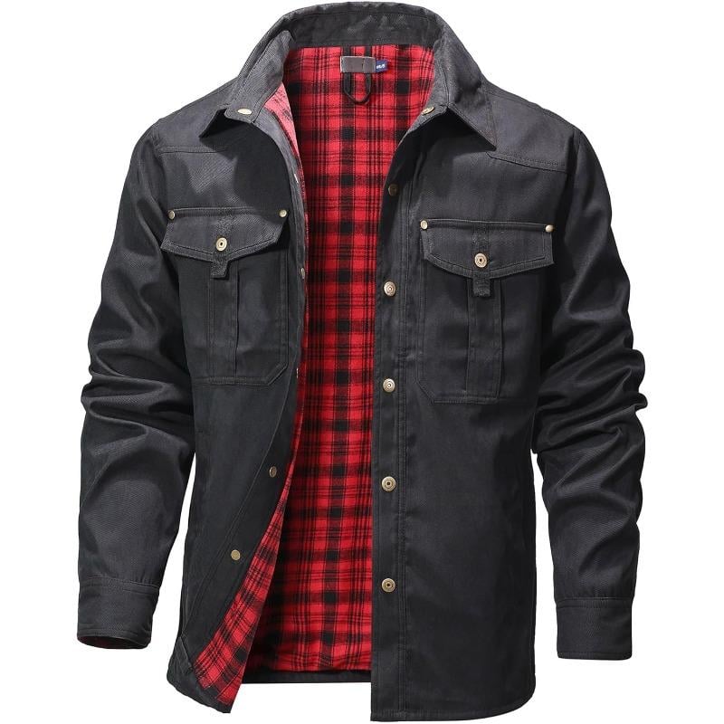 ⚡Hot Sales 49% OFF🔥Men's Flannel Lined Shacket Jacket