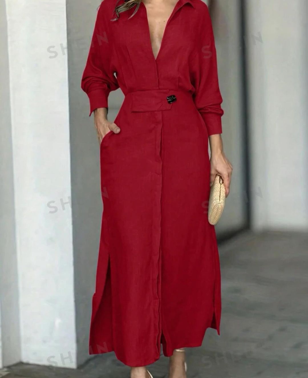 Cotton Linen Maxi Dress – Loose Casual Summer Long Dress