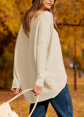 Women's Dolman Sleeve Knitted Pullover Sweater (Buy 2 Free Shipping)